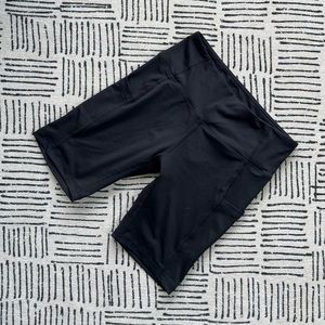 Black Biker Shorts with Pockets
